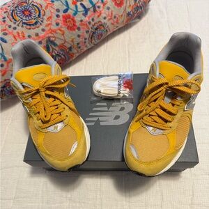 New Balance Yellow and Gray Women's Sneakers